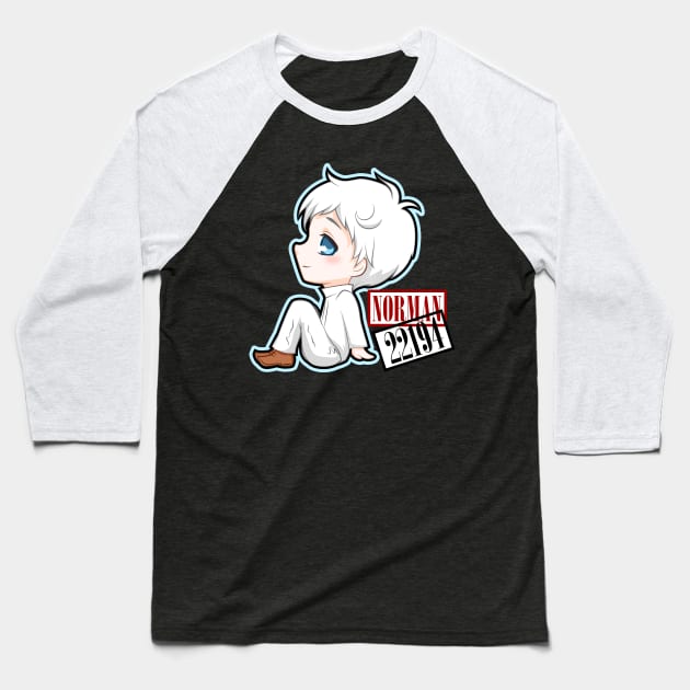 Chibi Norman Yakusoku no Neverland Baseball T-Shirt by LoShimizu